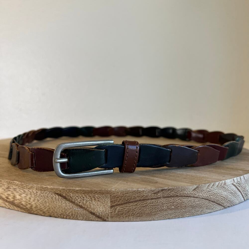 Capezio Genuine Leather Colored India Made Solid Brass Buckle Belt Size M/L